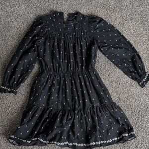 Madewell Black Dress with White Accents